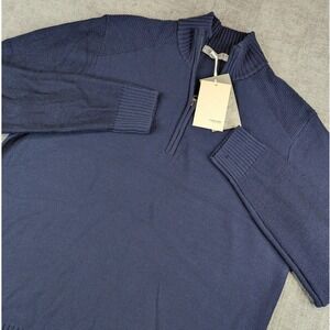 Icebreaker Sweater Mens XXL Navy Waypoint LS Half Zip Wool Knit Gorpcore Hike